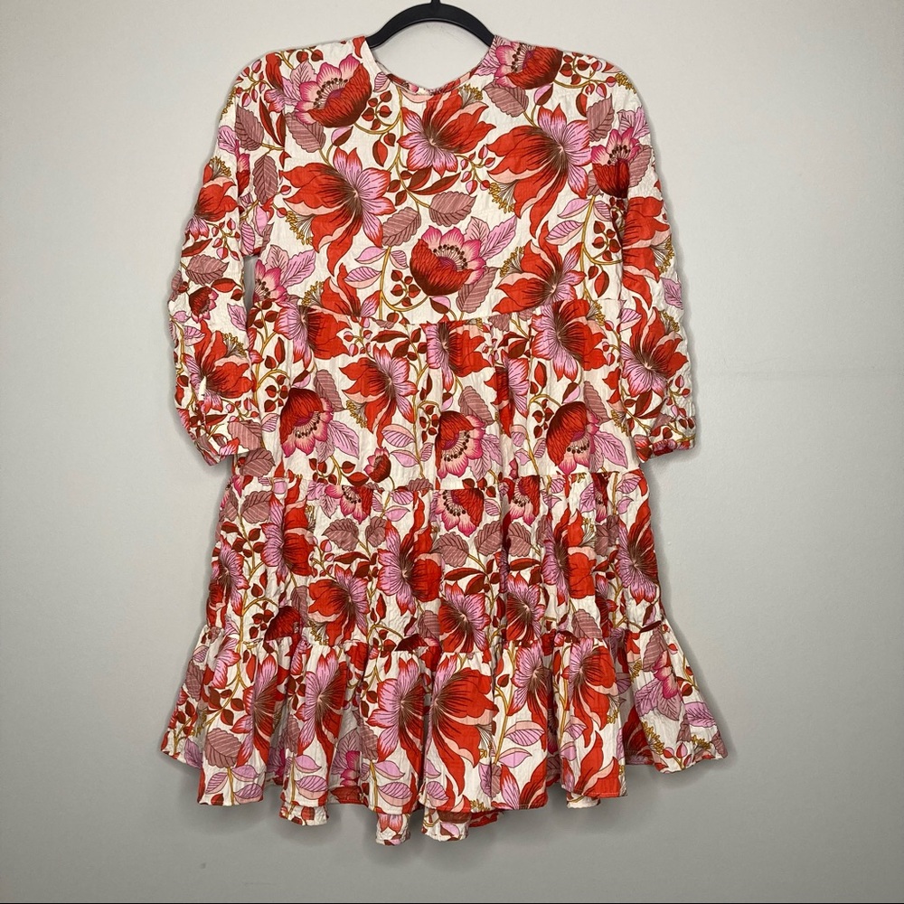ZARA Floral tiered dress